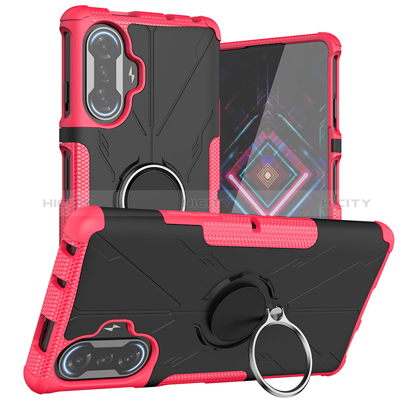 Coque Contour Silicone et Plastique Housse Etui Mat avec Magnetique Support Bague Anneau JX1 pour Xiaomi Poco F3 GT 5G Plus