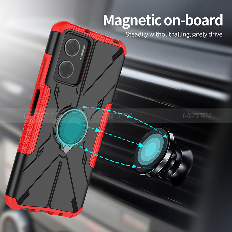 Coque Contour Silicone et Plastique Housse Etui Mat avec Magnetique Support Bague Anneau JX1 pour Xiaomi Redmi 10 Prime Plus 5G Plus