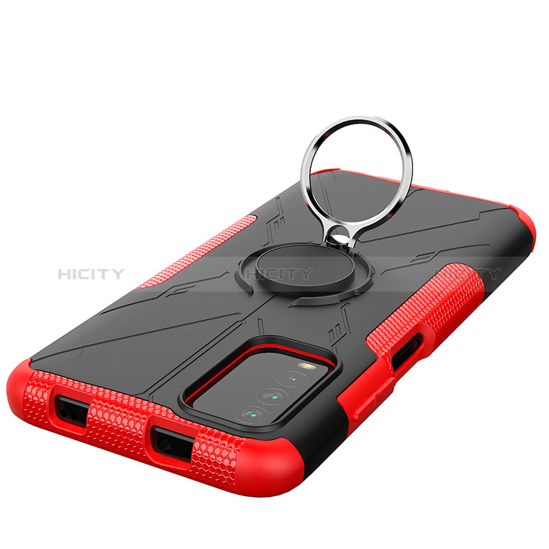 Coque Contour Silicone et Plastique Housse Etui Mat avec Magnetique Support Bague Anneau JX1 pour Xiaomi Redmi 9 Power Plus