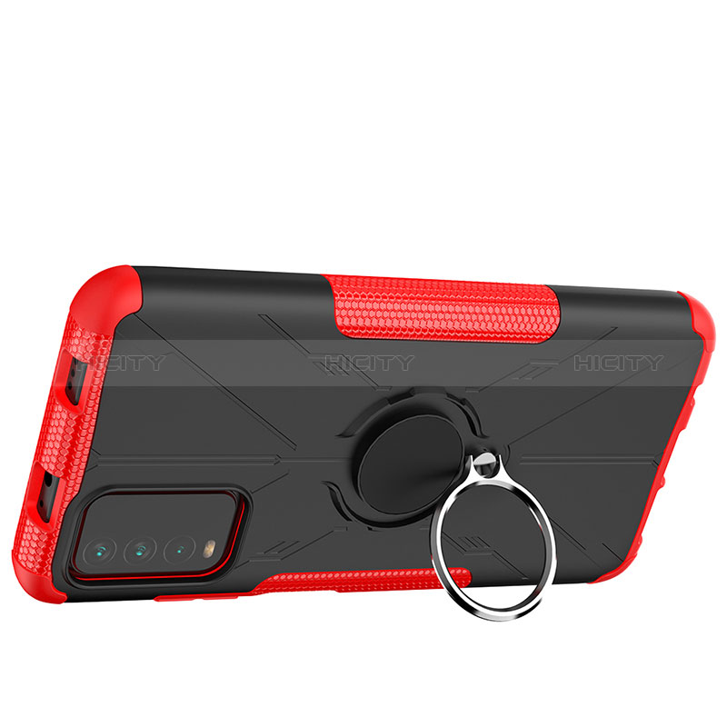 Coque Contour Silicone et Plastique Housse Etui Mat avec Magnetique Support Bague Anneau JX1 pour Xiaomi Redmi 9 Power Plus