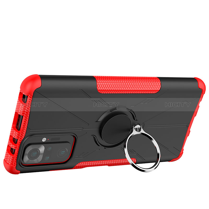 Coque Contour Silicone et Plastique Housse Etui Mat avec Magnetique Support Bague Anneau JX1 pour Xiaomi Redmi Note 10 Pro Max Plus