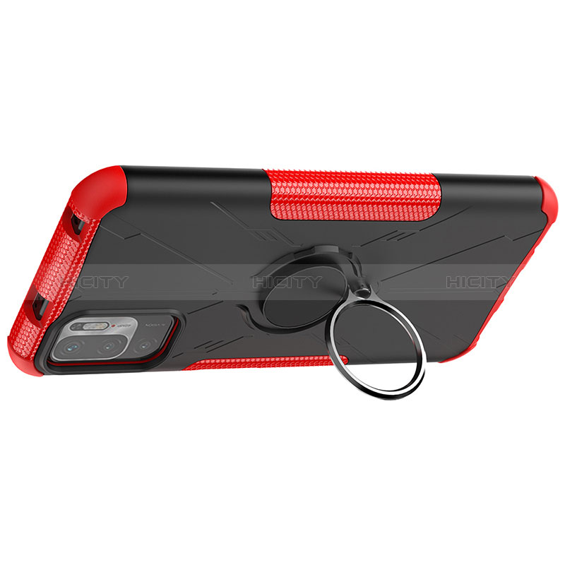 Coque Contour Silicone et Plastique Housse Etui Mat avec Magnetique Support Bague Anneau JX1 pour Xiaomi Redmi Note 10T 5G Plus