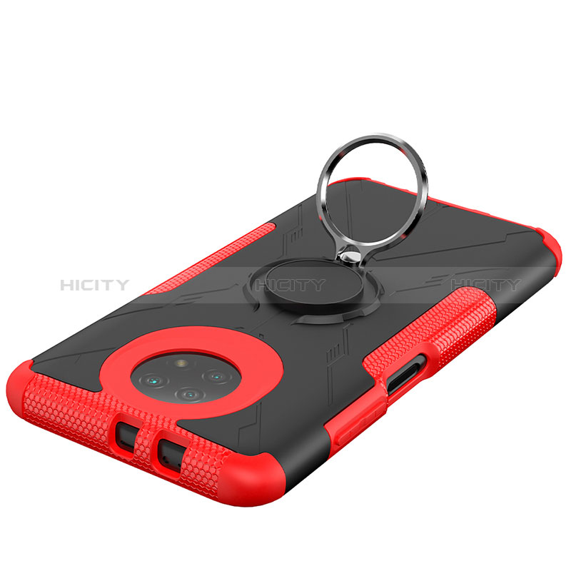 Coque Contour Silicone et Plastique Housse Etui Mat avec Magnetique Support Bague Anneau JX1 pour Xiaomi Redmi Note 9 5G Plus