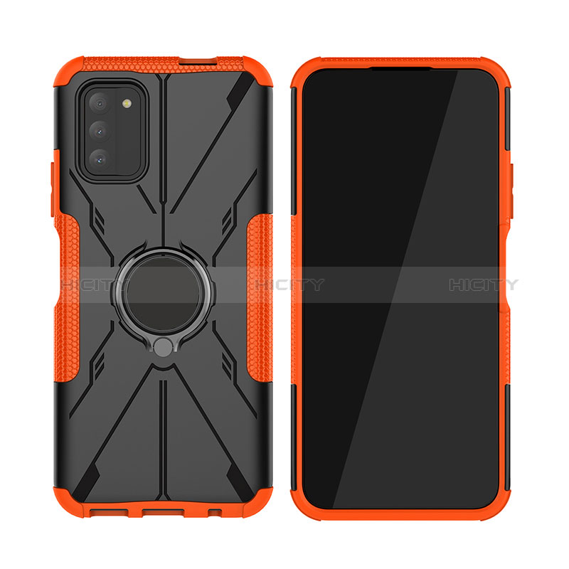 Coque Contour Silicone et Plastique Housse Etui Mat avec Magnetique Support Bague Anneau JX2 pour Nokia G100 Orange Plus