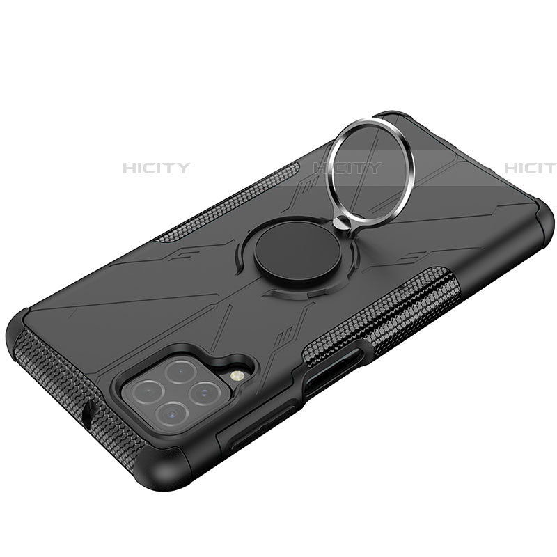 Coque Contour Silicone et Plastique Housse Etui Mat avec Magnetique Support Bague Anneau JX2 pour Samsung Galaxy F62 5G Plus