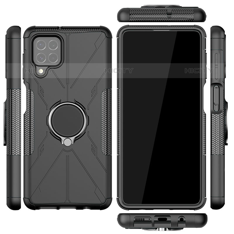 Coque Contour Silicone et Plastique Housse Etui Mat avec Magnetique Support Bague Anneau JX2 pour Samsung Galaxy M62 4G Plus