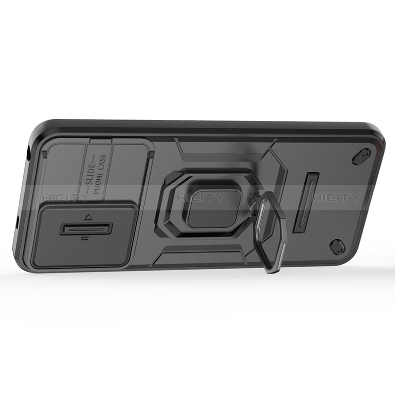 Coque Contour Silicone et Plastique Housse Etui Mat avec Magnetique Support Bague Anneau K1C pour Xiaomi Redmi Note 12 4G Plus