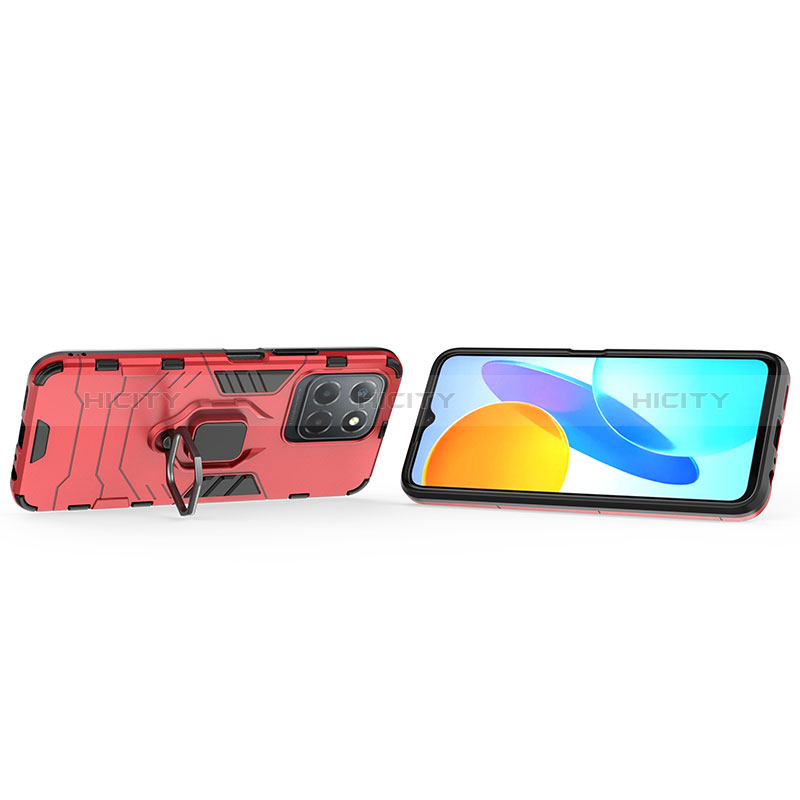 Coque Contour Silicone et Plastique Housse Etui Mat avec Magnetique Support Bague Anneau KC1 pour Huawei Honor 70 Lite 5G Plus