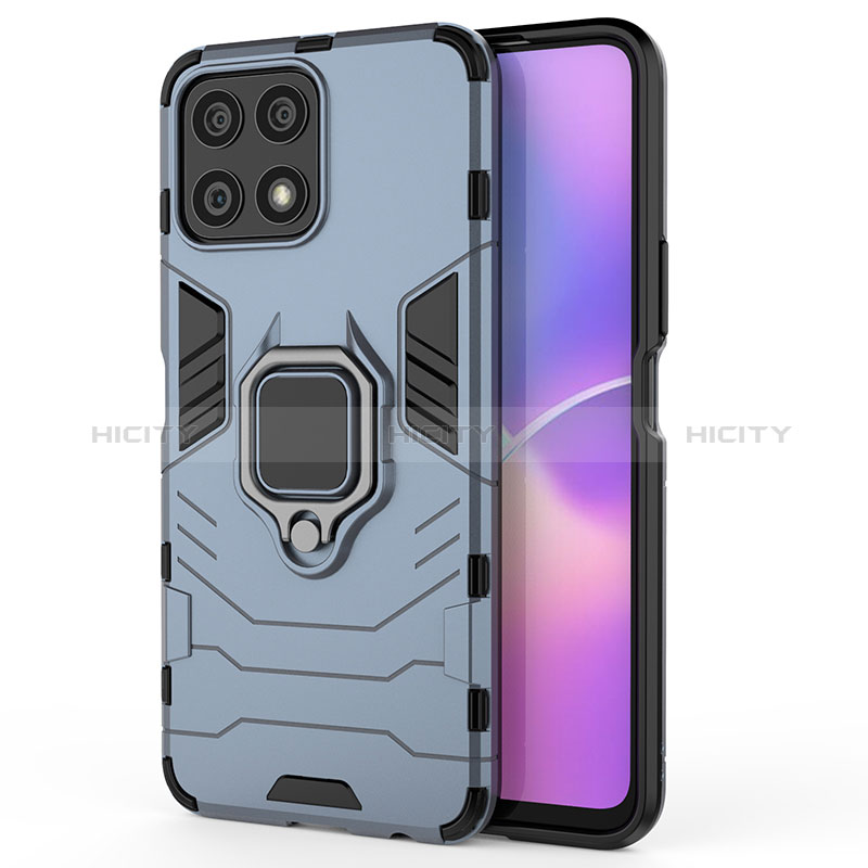 Coque Contour Silicone et Plastique Housse Etui Mat avec Magnetique Support Bague Anneau KC1 pour Huawei Honor X30i Plus