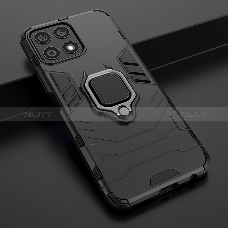 Coque Contour Silicone et Plastique Housse Etui Mat avec Magnetique Support Bague Anneau KC1 pour Huawei Honor X30i Plus