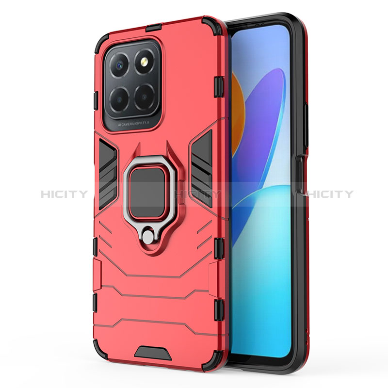 Coque Contour Silicone et Plastique Housse Etui Mat avec Magnetique Support Bague Anneau KC1 pour Huawei Honor X6 5G Plus