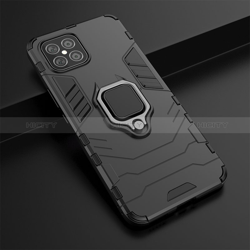 Coque Contour Silicone et Plastique Housse Etui Mat avec Magnetique Support Bague Anneau KC1 pour Huawei Nova 8 SE 4G Plus