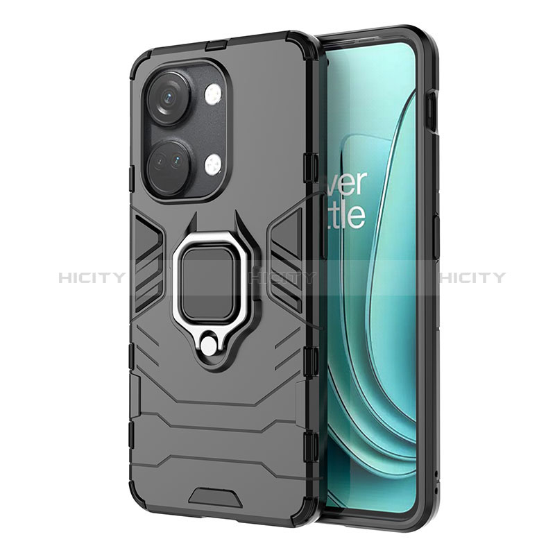 Coque Contour Silicone et Plastique Housse Etui Mat avec Magnetique Support Bague Anneau KC1 pour OnePlus Ace 2V 5G Plus