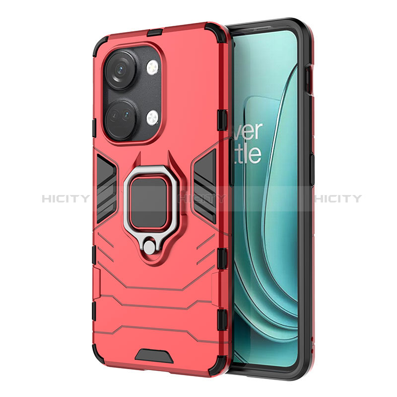 Coque Contour Silicone et Plastique Housse Etui Mat avec Magnetique Support Bague Anneau KC1 pour OnePlus Ace 2V 5G Plus