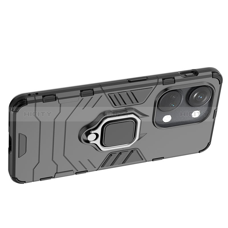 Coque Contour Silicone et Plastique Housse Etui Mat avec Magnetique Support Bague Anneau KC1 pour OnePlus Ace 2V 5G Plus