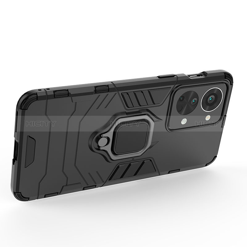 Coque Contour Silicone et Plastique Housse Etui Mat avec Magnetique Support Bague Anneau KC1 pour OnePlus Nord 2T 5G Plus