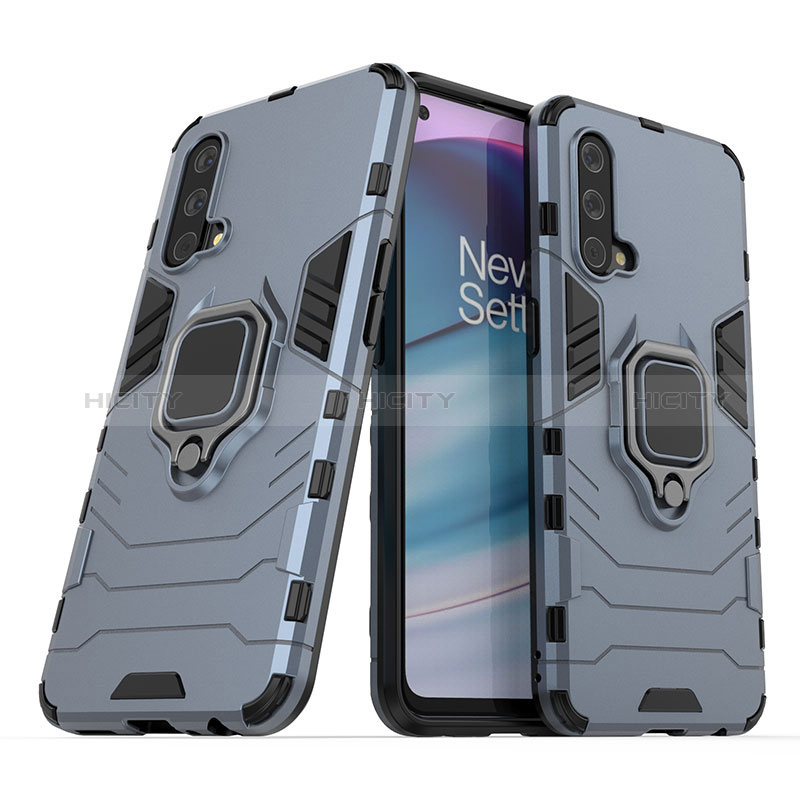 Coque Contour Silicone et Plastique Housse Etui Mat avec Magnetique Support Bague Anneau KC1 pour OnePlus Nord CE 5G Plus