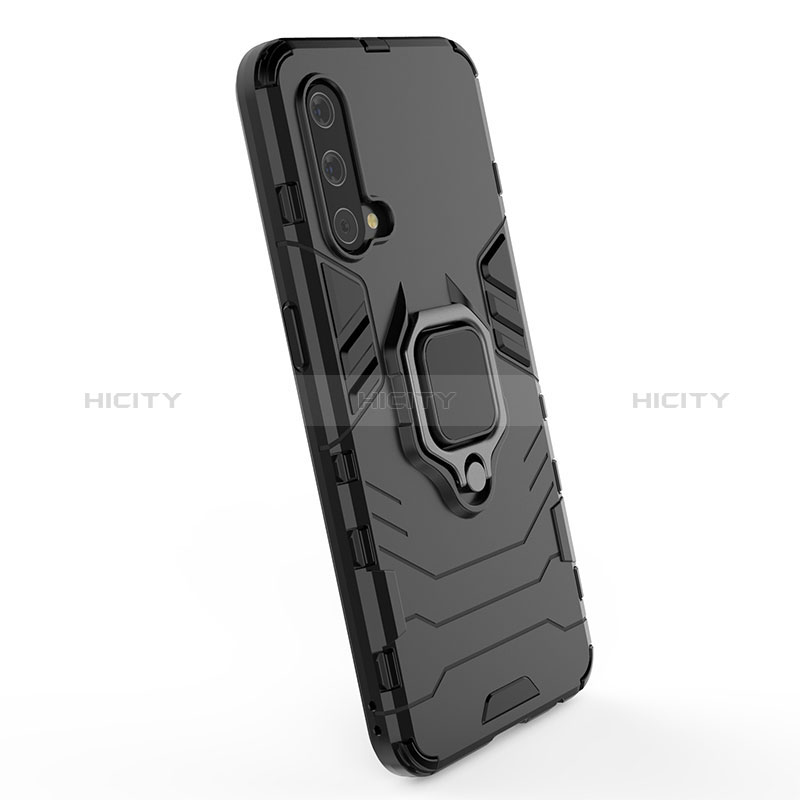 Coque Contour Silicone et Plastique Housse Etui Mat avec Magnetique Support Bague Anneau KC1 pour OnePlus Nord CE 5G Plus