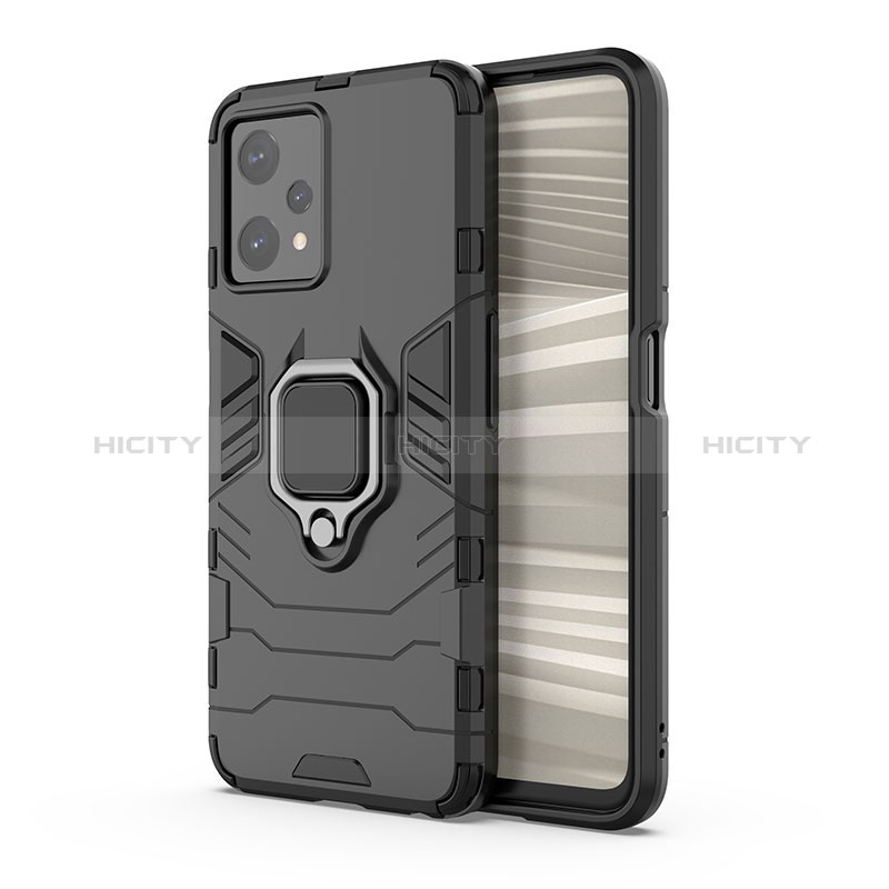 Coque Contour Silicone et Plastique Housse Etui Mat avec Magnetique Support Bague Anneau KC1 pour Realme 9 Pro 5G Plus