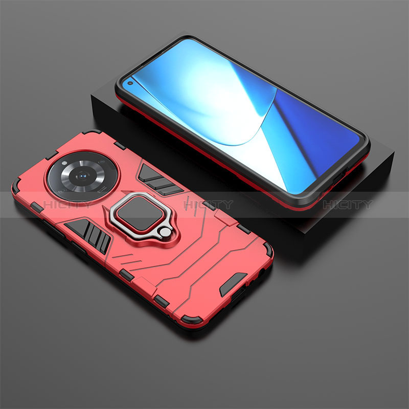 Coque Contour Silicone et Plastique Housse Etui Mat avec Magnetique Support Bague Anneau KC1 pour Realme Narzo 60 5G Plus