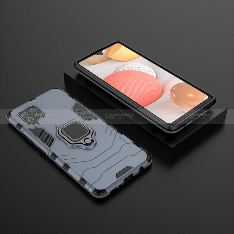 Coque Contour Silicone et Plastique Housse Etui Mat avec Magnetique Support Bague Anneau KC1 pour Samsung Galaxy A42 5G Plus