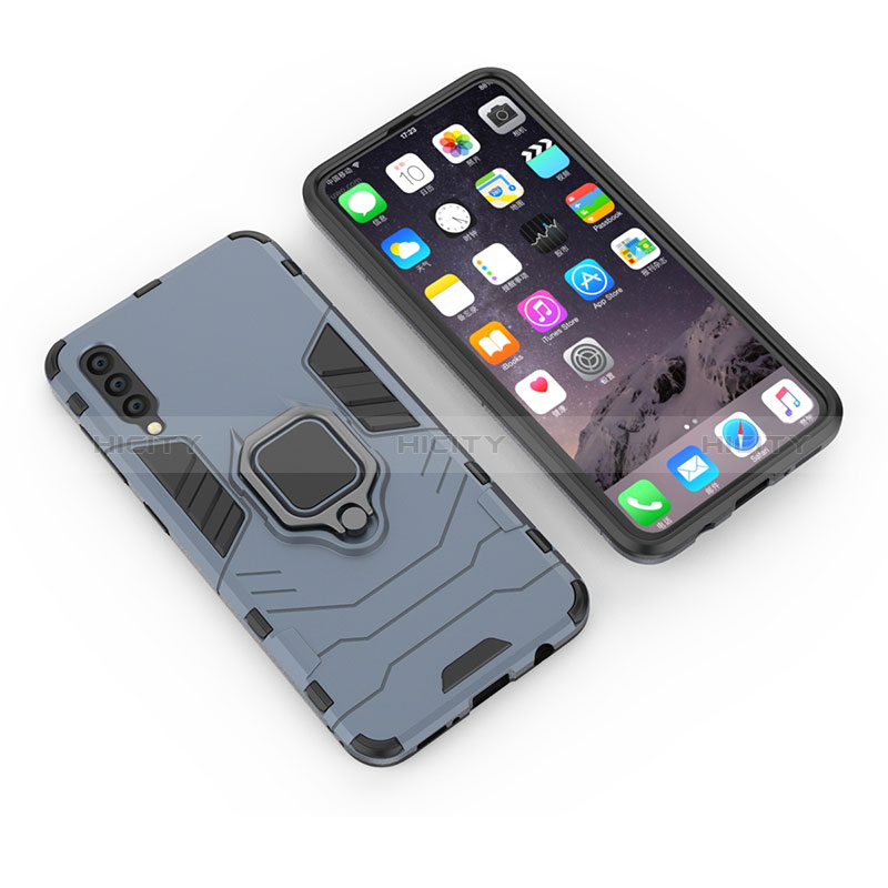 Coque Contour Silicone et Plastique Housse Etui Mat avec Magnetique Support Bague Anneau KC1 pour Samsung Galaxy A50 Plus