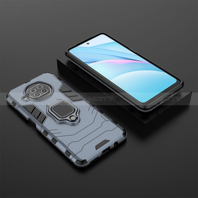 Coque Contour Silicone et Plastique Housse Etui Mat avec Magnetique Support Bague Anneau KC1 pour Xiaomi Mi 10i 5G Plus