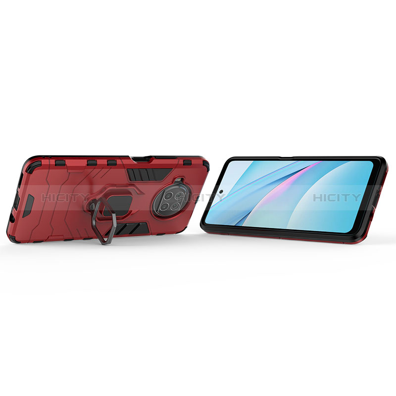 Coque Contour Silicone et Plastique Housse Etui Mat avec Magnetique Support Bague Anneau KC1 pour Xiaomi Mi 10i 5G Plus