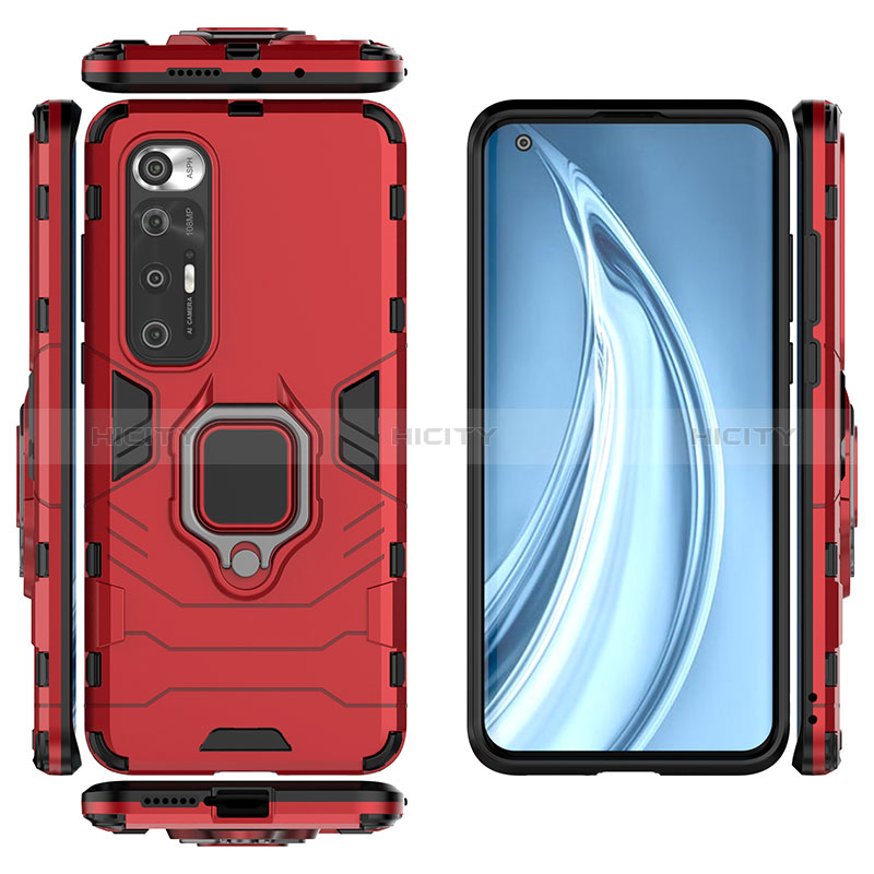 Coque Contour Silicone et Plastique Housse Etui Mat avec Magnetique Support Bague Anneau KC1 pour Xiaomi Mi 10S 5G Plus