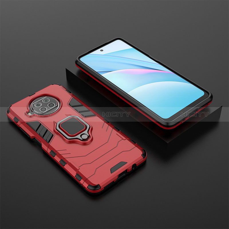 Coque Contour Silicone et Plastique Housse Etui Mat avec Magnetique Support Bague Anneau KC1 pour Xiaomi Mi 10T Lite 5G Plus