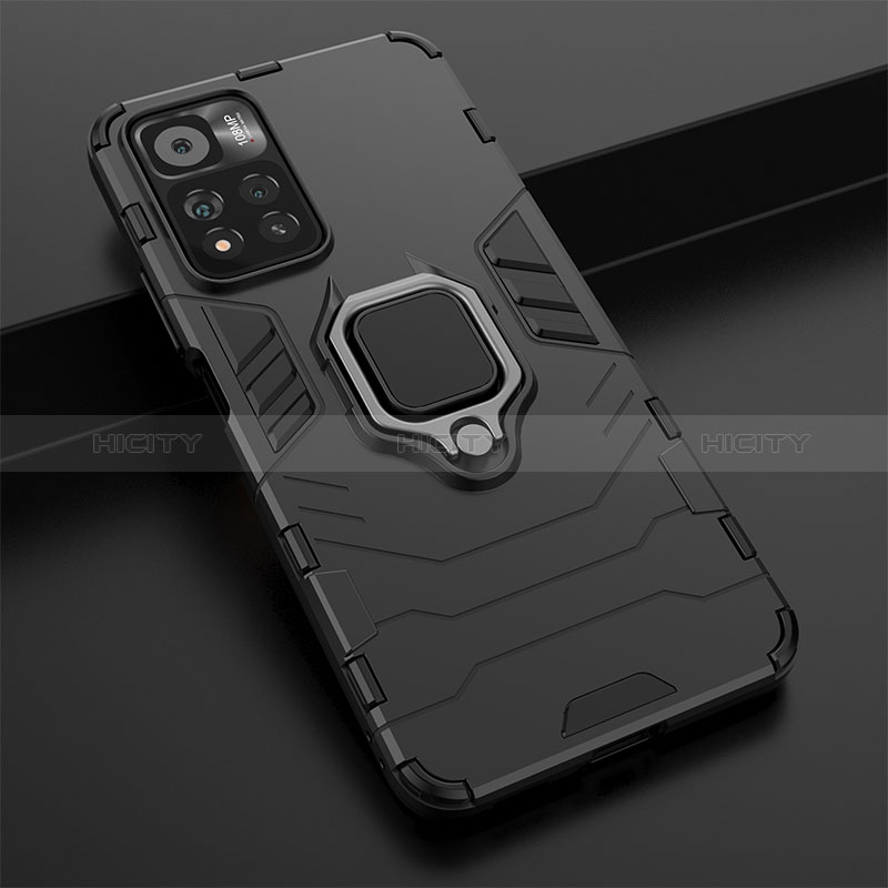 Coque Contour Silicone et Plastique Housse Etui Mat avec Magnetique Support Bague Anneau KC1 pour Xiaomi Mi 11i 5G (2022) Plus