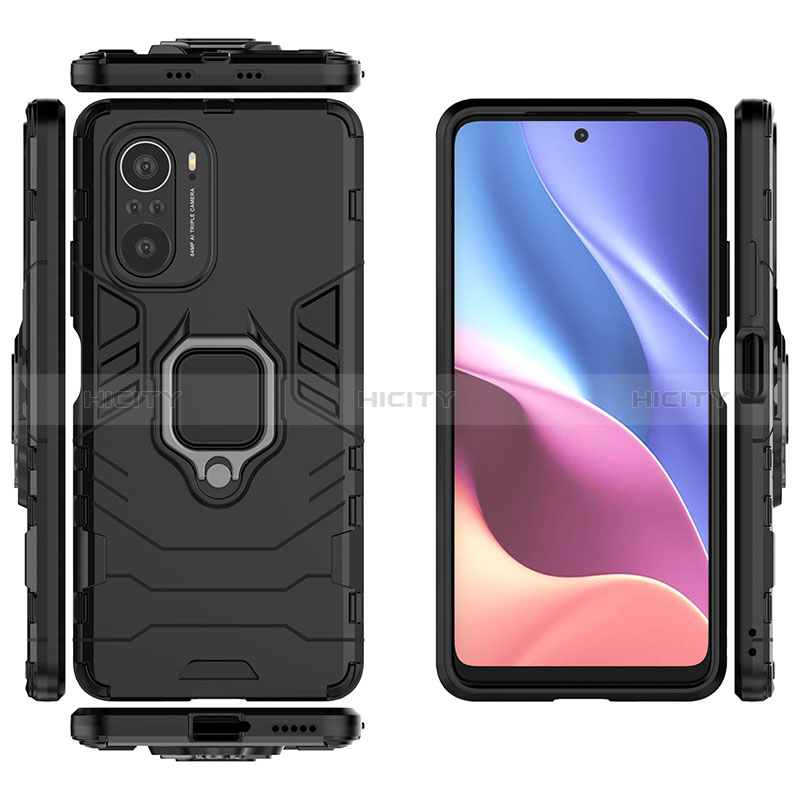 Coque Contour Silicone et Plastique Housse Etui Mat avec Magnetique Support Bague Anneau KC1 pour Xiaomi Mi 11X Pro 5G Plus