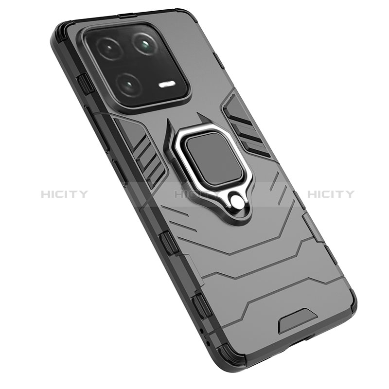 Coque Contour Silicone et Plastique Housse Etui Mat avec Magnetique Support Bague Anneau KC1 pour Xiaomi Mi 13 Pro 5G Plus