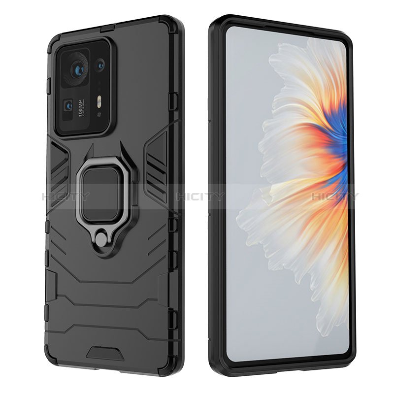 Coque Contour Silicone et Plastique Housse Etui Mat avec Magnetique Support Bague Anneau KC1 pour Xiaomi Mi Mix 4 5G Plus