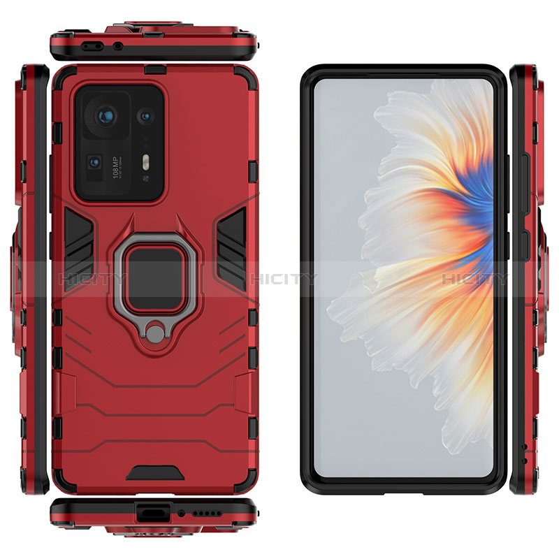 Coque Contour Silicone et Plastique Housse Etui Mat avec Magnetique Support Bague Anneau KC1 pour Xiaomi Mi Mix 4 5G Plus