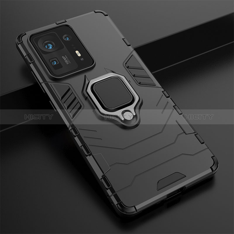 Coque Contour Silicone et Plastique Housse Etui Mat avec Magnetique Support Bague Anneau KC1 pour Xiaomi Mi Mix 4 5G Plus