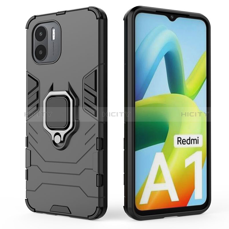 Coque Contour Silicone et Plastique Housse Etui Mat avec Magnetique Support Bague Anneau KC1 pour Xiaomi Poco C51 Plus