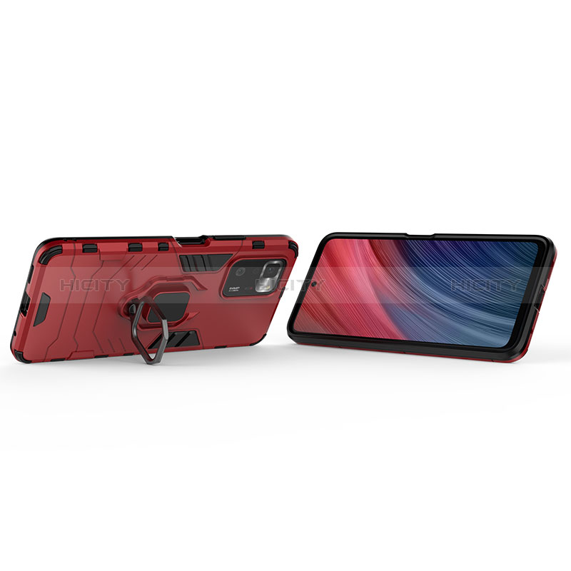 Coque Contour Silicone et Plastique Housse Etui Mat avec Magnetique Support Bague Anneau KC1 pour Xiaomi Poco X3 GT 5G Plus