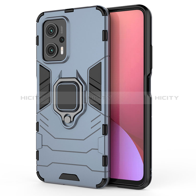 Coque Contour Silicone et Plastique Housse Etui Mat avec Magnetique Support Bague Anneau KC1 pour Xiaomi Poco X4 GT 5G Plus