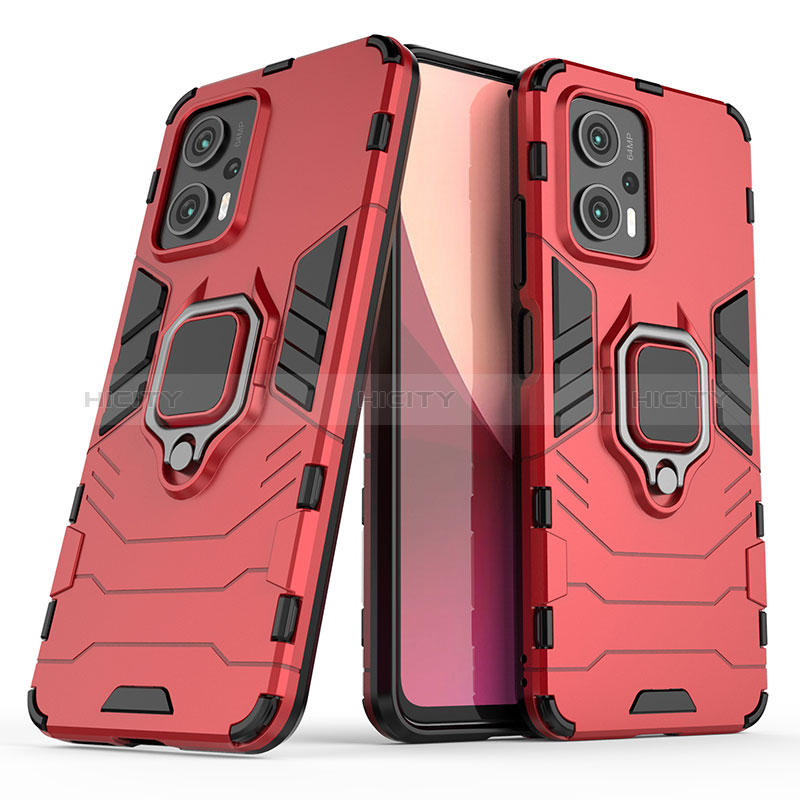 Coque Contour Silicone et Plastique Housse Etui Mat avec Magnetique Support Bague Anneau KC1 pour Xiaomi Poco X4 GT 5G Plus