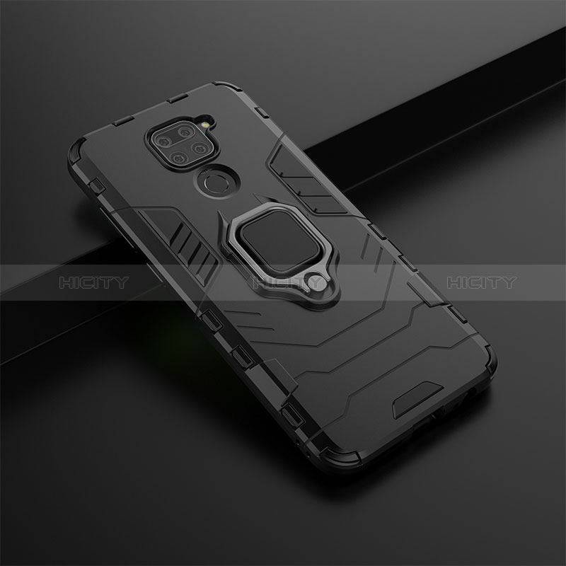 Coque Contour Silicone et Plastique Housse Etui Mat avec Magnetique Support Bague Anneau KC1 pour Xiaomi Redmi 10X 4G Plus