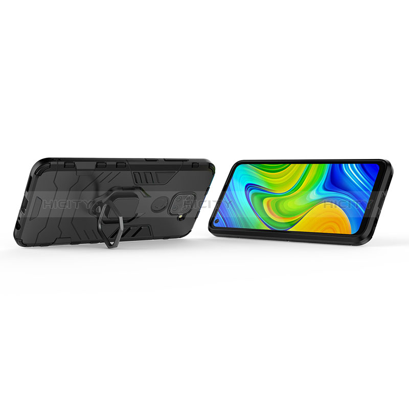 Coque Contour Silicone et Plastique Housse Etui Mat avec Magnetique Support Bague Anneau KC1 pour Xiaomi Redmi 10X 4G Plus