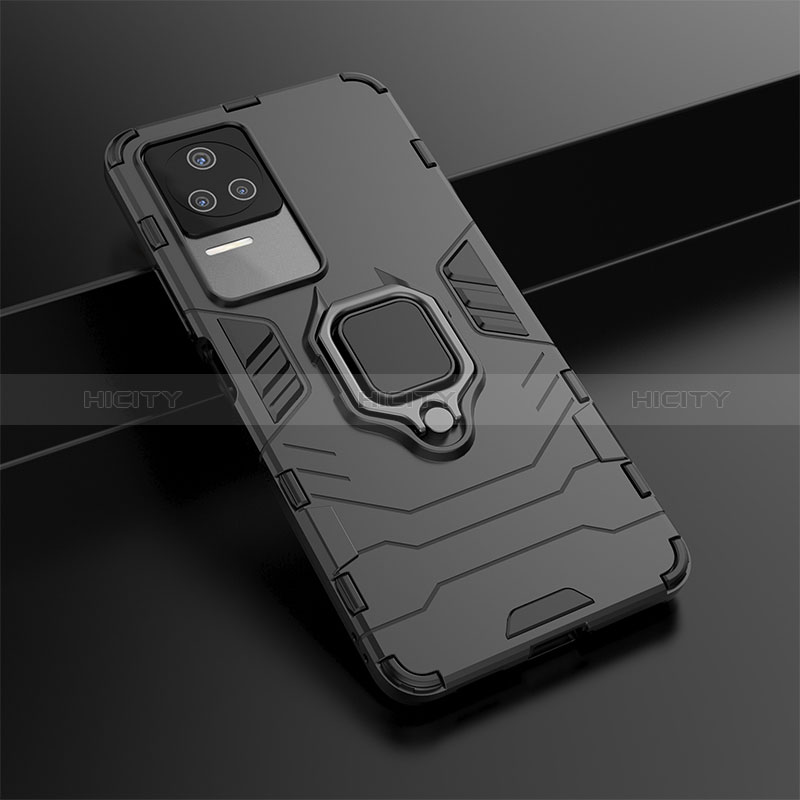 Coque Contour Silicone et Plastique Housse Etui Mat avec Magnetique Support Bague Anneau KC1 pour Xiaomi Redmi K50 Pro 5G Plus