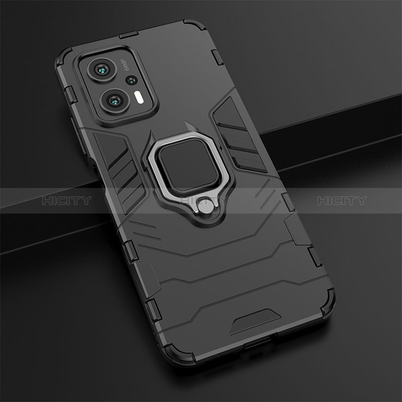 Coque Contour Silicone et Plastique Housse Etui Mat avec Magnetique Support Bague Anneau KC1 pour Xiaomi Redmi K50i 5G Plus