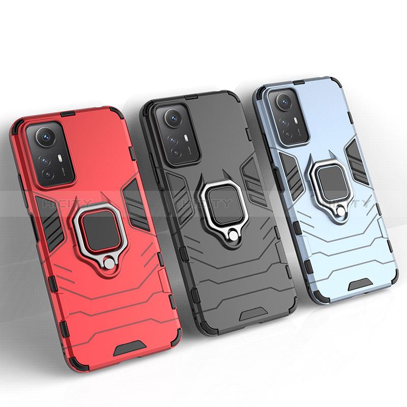 Coque Contour Silicone et Plastique Housse Etui Mat avec Magnetique Support Bague Anneau KC1 pour Xiaomi Redmi Note 12S Plus