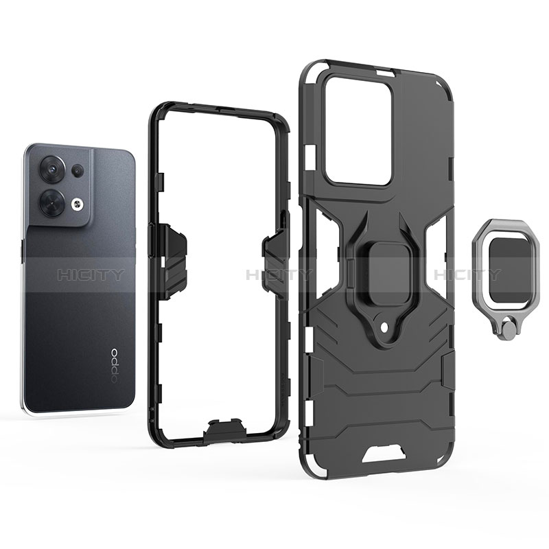 Coque Contour Silicone et Plastique Housse Etui Mat avec Magnetique Support Bague Anneau KC1 pour Xiaomi Redmi Note 13 5G Plus