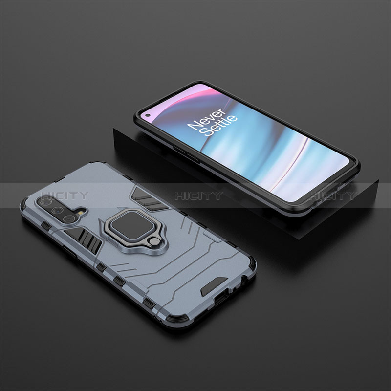 Coque Contour Silicone et Plastique Housse Etui Mat avec Magnetique Support Bague Anneau KC2 pour OnePlus Nord CE 5G Plus