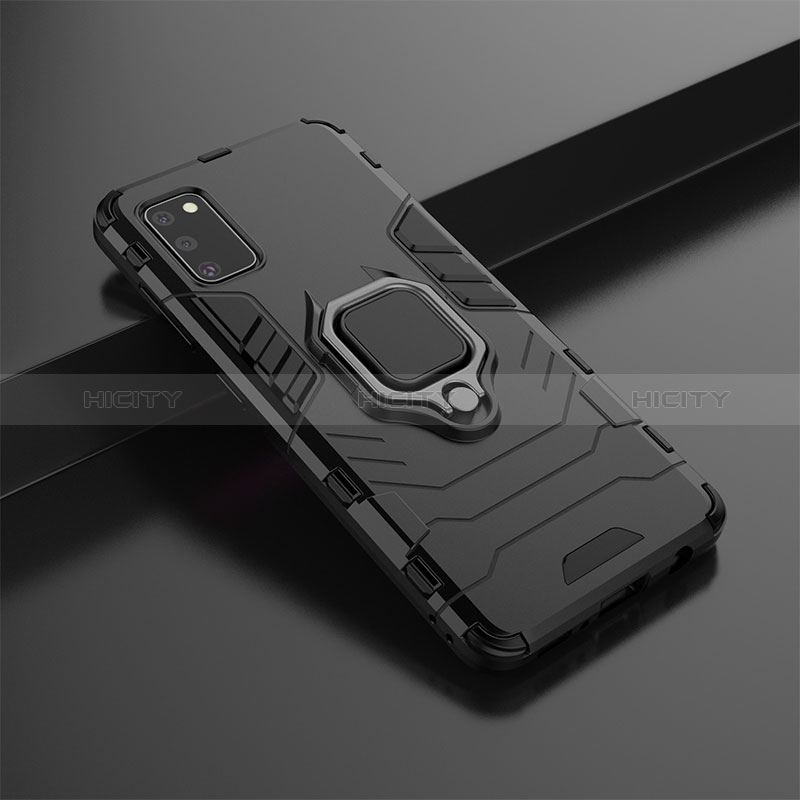 Coque Contour Silicone et Plastique Housse Etui Mat avec Magnetique Support Bague Anneau KC2 pour Samsung Galaxy A41 Plus