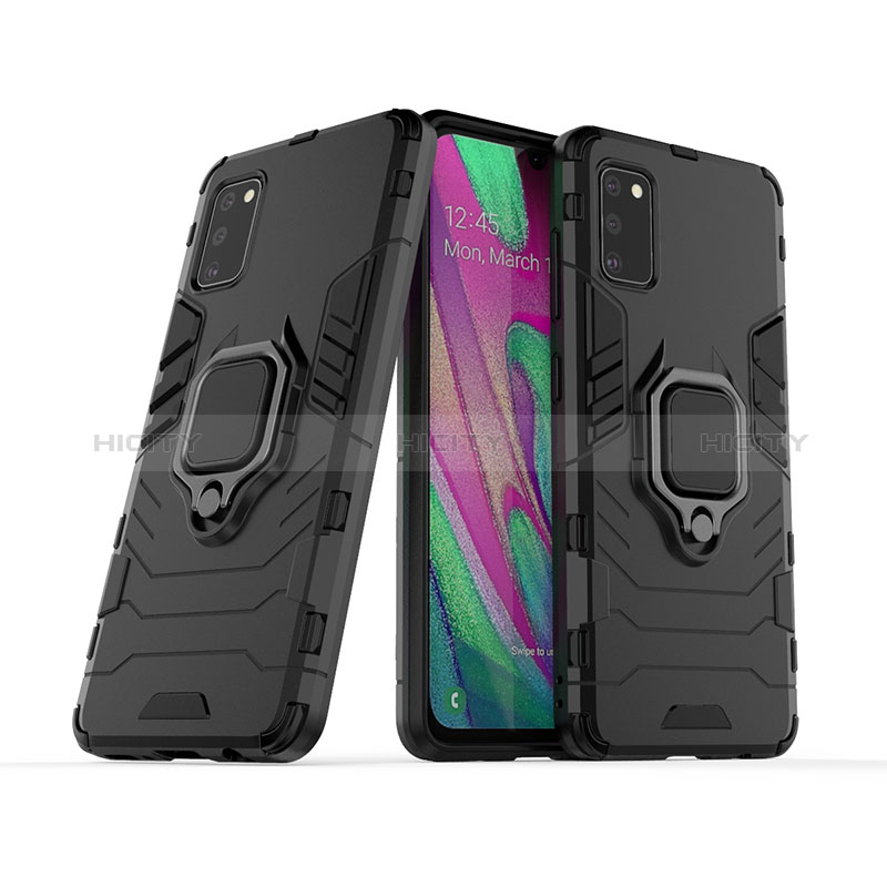 Coque Contour Silicone et Plastique Housse Etui Mat avec Magnetique Support Bague Anneau KC2 pour Samsung Galaxy A41 Plus