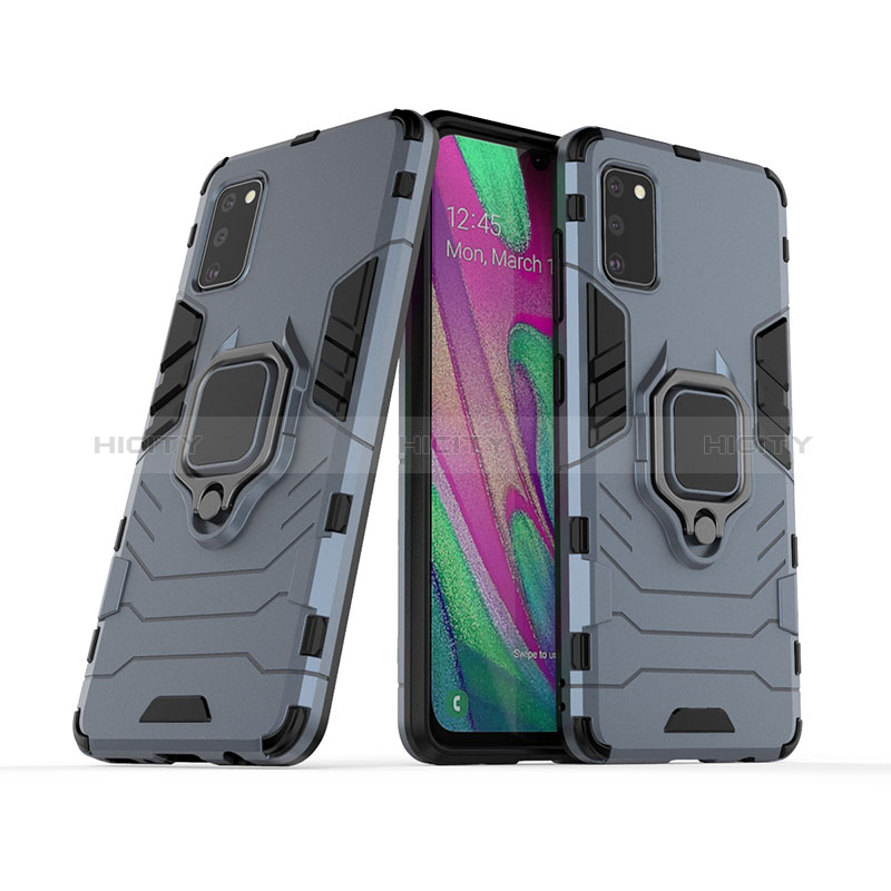 Coque Contour Silicone et Plastique Housse Etui Mat avec Magnetique Support Bague Anneau KC2 pour Samsung Galaxy A41 Plus